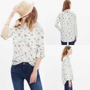 SALE!  Madewell Shrunken Trapeze Shirt in Cat Walk